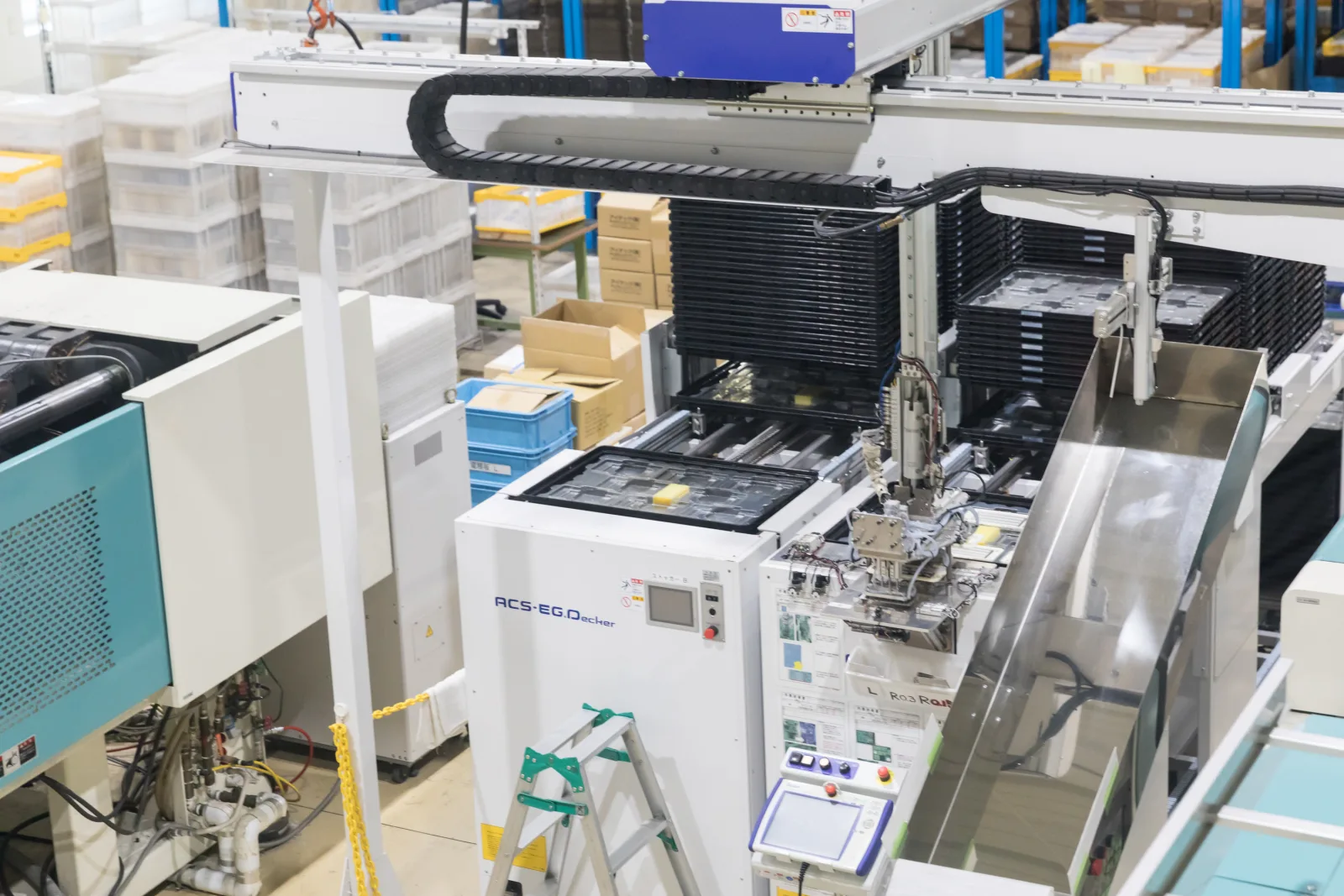 Automated machinery on the Enagic production line